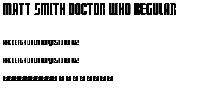 Matt Smith Doctor Who Regular font
